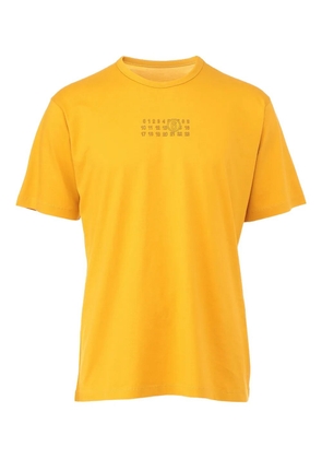MM6 Maison Margiela logo-number-printed T-shirt - Yellow