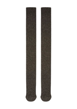 Max Mara Parisian ribbed metallic socks - Brown