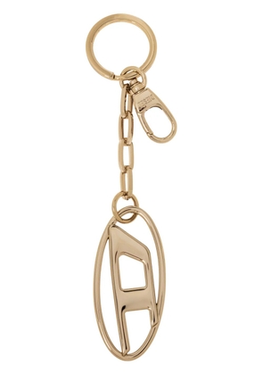 Diesel Oval D polished keychain - Gold