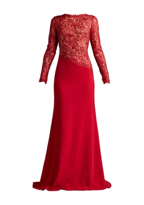 Tadashi Shoji lace-insert dress - Red