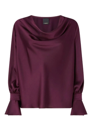 PINKO Filipa draped-neck blouse - Red