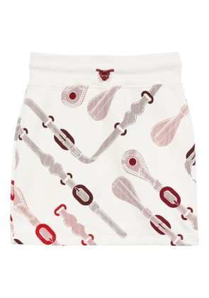Hermès Pre-Owned 2023 Coaching Remix chain pattern mini skirt - White