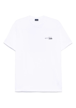 Paul & Shark logo-rubberised T-shirt - White
