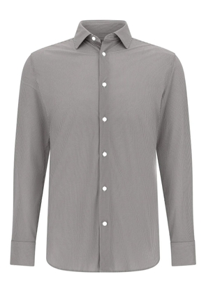 Boggi Milano tokyo-collar striped shirt - Brown