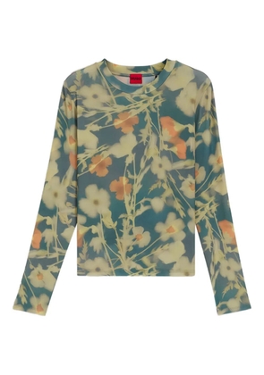 HUGO floral long-sleeve top - Blue