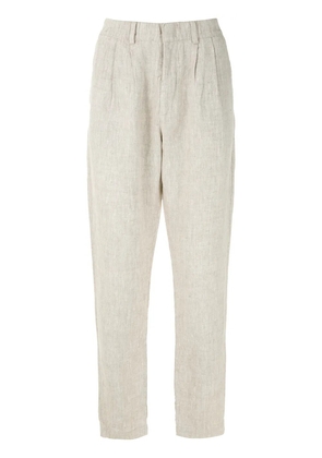 Handred linen straight trousers - Neutrals