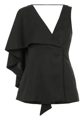Valery Kovalska asymmetric-sleeve blouse - Black