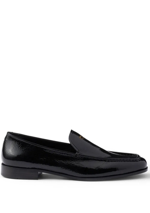 Prada patent-leather loafers - Black