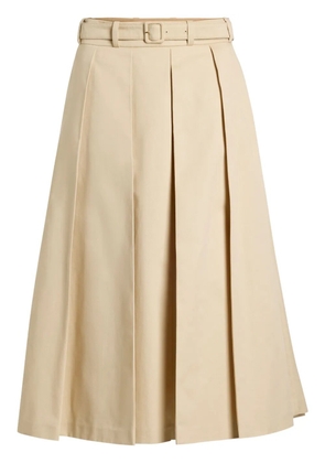 Patou pleated midi skirt - Neutrals