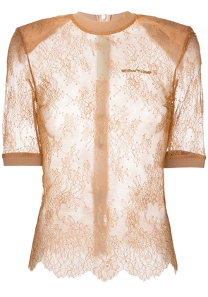 Off-White lace detailed top - Neutrals