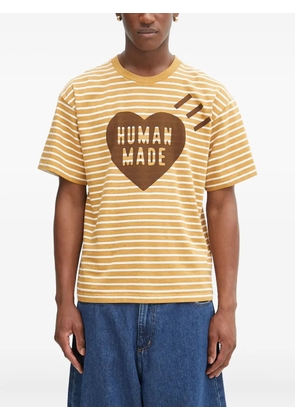Human Made striped heart graphic T-shirt - Neutrals