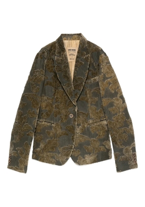 Uma Wang floral-pattern blazer - Grey