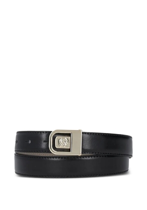 BOSS logo-plaque leather belt - Brown