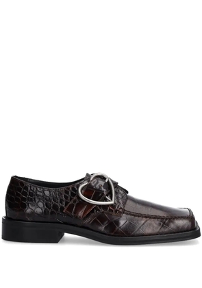 Martine Rose heart buckle loafers - Brown