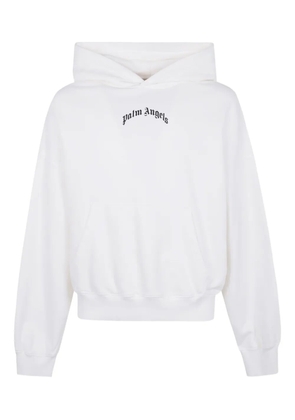 Palm Angels logo-print cotton hoodie - Neutrals