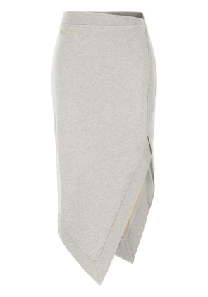 The Attico mélange-effect midi skirt - Grey