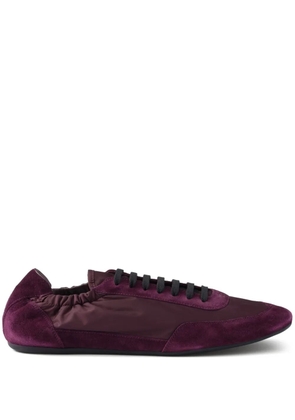 Prada Collapse Re-Nylon suede sneakers - Purple