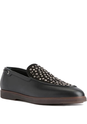 Giuseppe Zanotti studded leather loafers - Black