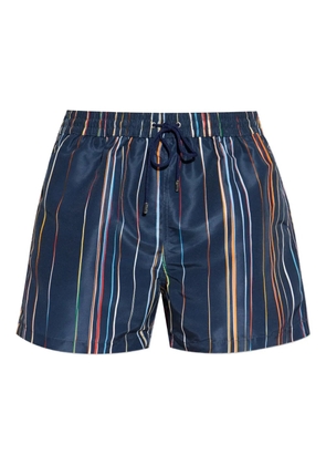 Paul Smith striped swim shorts - Blue