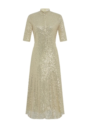 Rosetta Getty sequin turtleneck midi dress - Neutrals