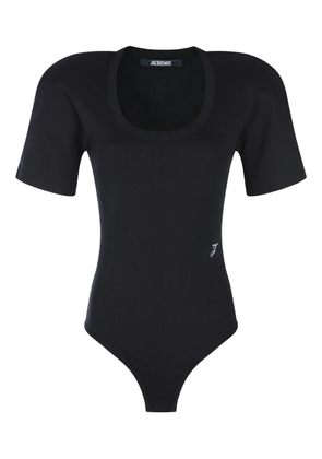 Jacquemus short-sleeve scoop-neck bodysuit - Black