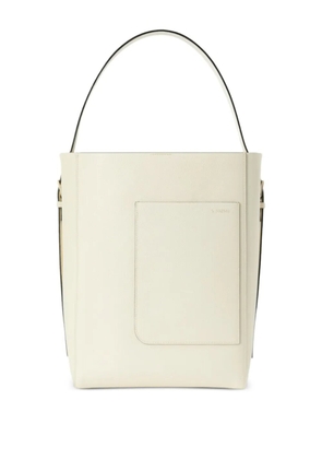 Valextra mini leather bucket bag - Neutrals