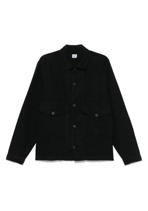 C.P. Company logo-embroidered shirt - Black