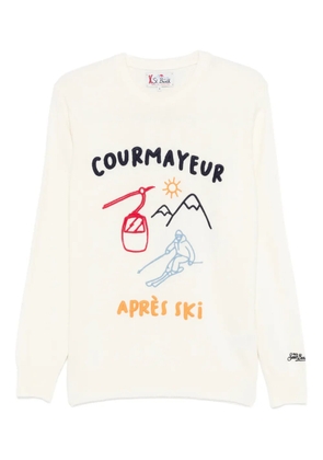 MC2 Saint Barth Heron embroidered sweater - White