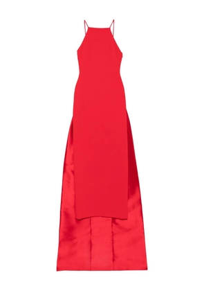 Solace London Ulla halterneck train dress - Red