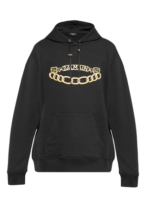 Balmain logo-print hoodie - Black