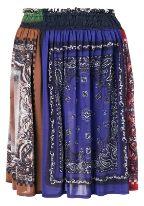 Jean Paul Gaultier Pre-Owned bandana print gathered skirt - Blue