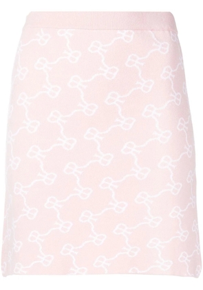 Rokh monogram mini skirt - Pink