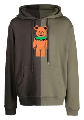 Mostly Heard Rarely Seen 8-Bit bear-print cotton hoodie - Green