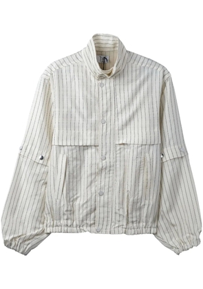 Winnie NY striped bomber jacket - White