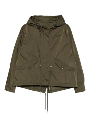 Moncler logo-patch hooded jacket - Green