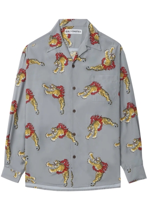 WACKO MARIA x Tim Lehi tiger-print shirt - Grey