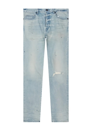 John Elliott distressed light-wash denim jeans - Blue