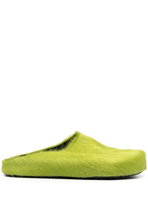 Marni Fussbet Sabot calf-hair slippers - Green