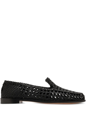 DRAGON DIFFUSION woven leather loafers - Black