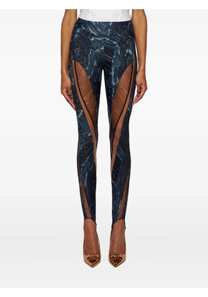 Mugler Illusion leggings - Grey