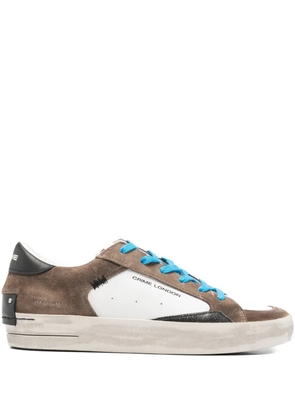 Crime London suede panelled sneakers - Brown