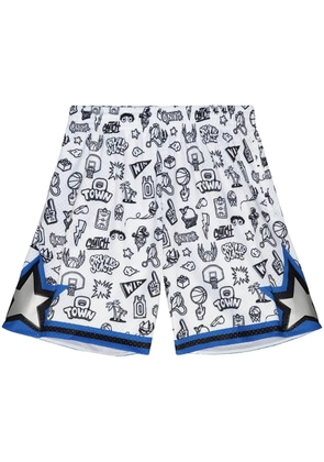 Mitchell & Ness 'Orlando Magic 1994' Doodle basketball shorts - White