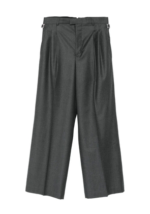 AMI Paris pleated tab trousers - Grey
