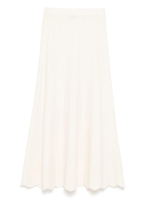 N.Peal chevron stitch maxi skirt - Neutrals