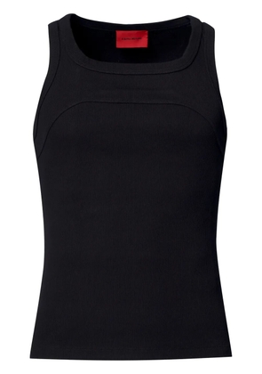 A BETTER MISTAKE Exposed ribbed tank top - Black