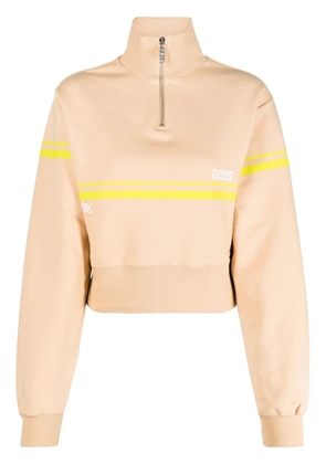 GCDS half-zip sweatshirt - Neutrals