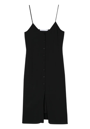 Calvin Klein Jeans logo-print buttoned midi dress - Black