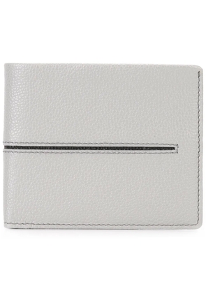 Tod's embossed line bi-fold wallet - Grey