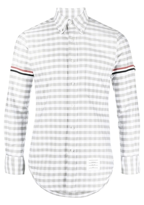 Thom Browne RWB gingham Oxford shirt - Grey