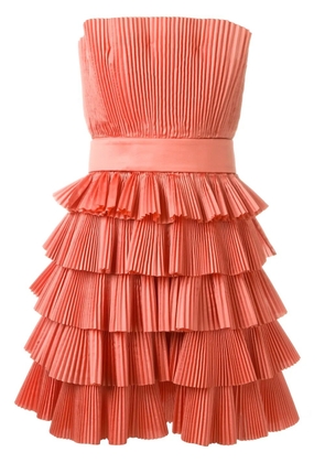 Capucci strapless pleated dress - Pink